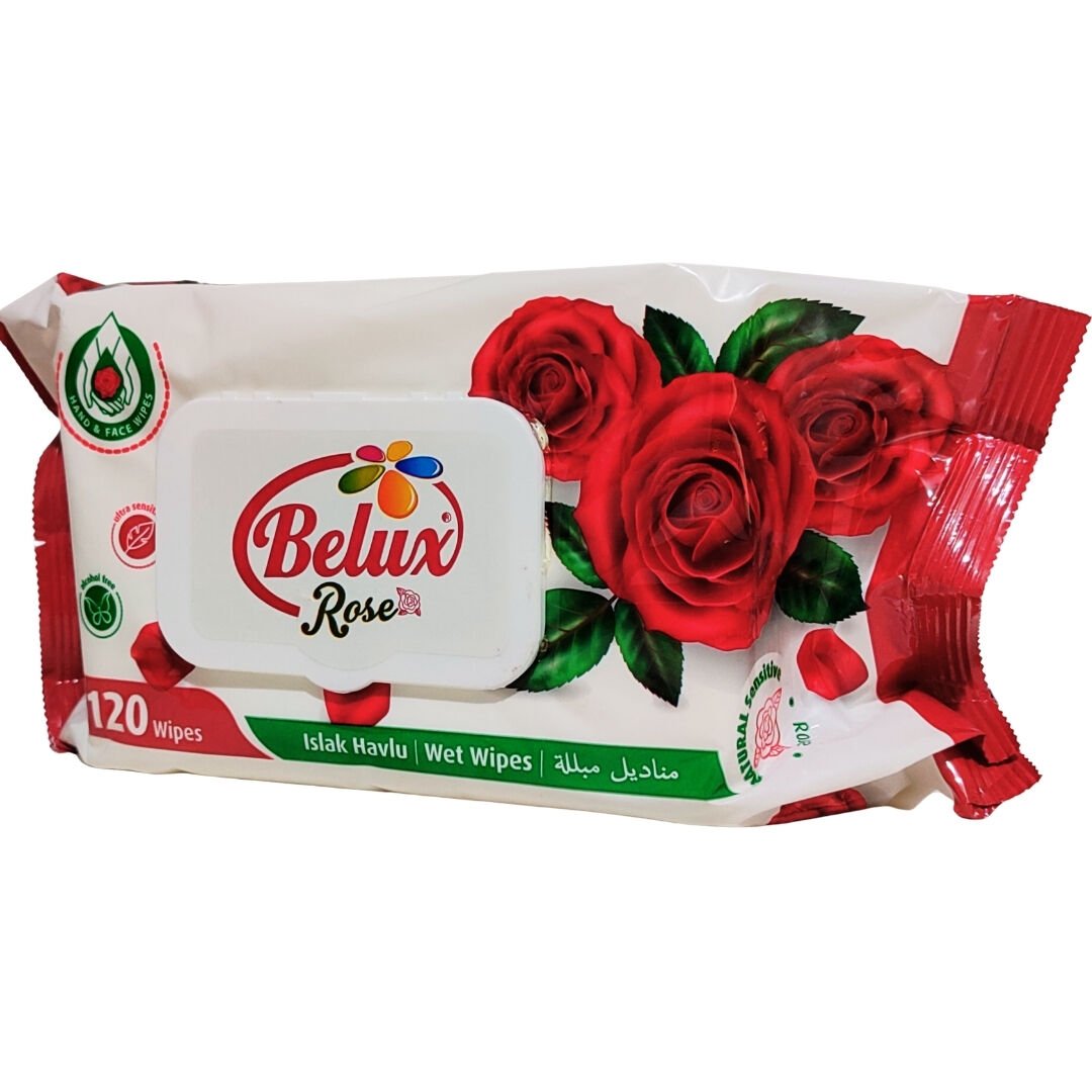 Belux Kapaklı Islak Havlu Rose 120 Yaprak