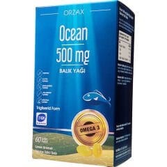 Orzax Ocean 500 mg Balık Yağı 60 Softjel Kapsül