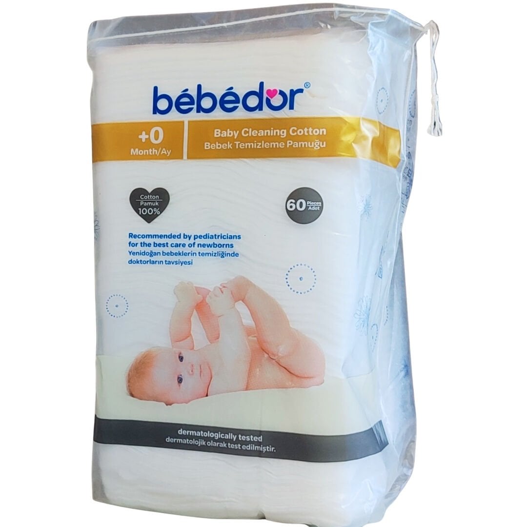 Bebedor Bebek Temizleme Pamuğu 60'lı