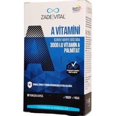Zade Vital A Vitamini  900mcg  3000 I.U 30 Yumuşak Kapsül