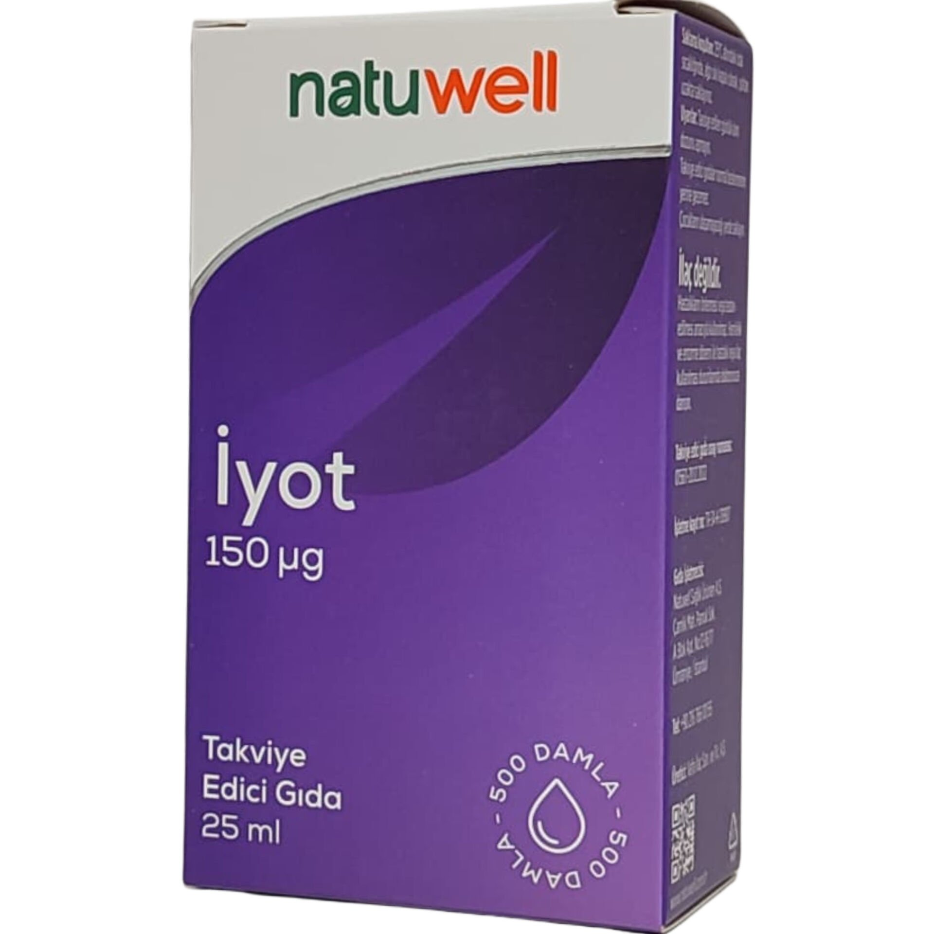 Natuwell İyot Damla 150 mcg 25 ml  500 Damla