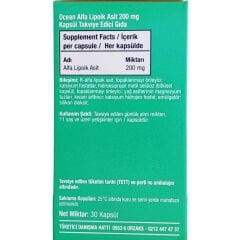Ocean Alfa Lipoik Asit 200 mg 30 Kapsül