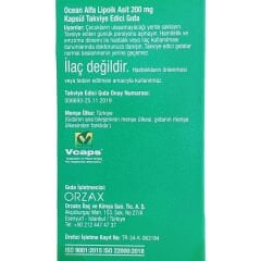 Ocean Alfa Lipoik Asit 200 mg 30 Kapsül