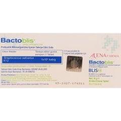 Bactoblis Ağız Probiyotiği 10 Emme Tableti