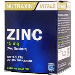 Nutraxin Zinc 15 mg Çinko Sülfat 100 Tablet