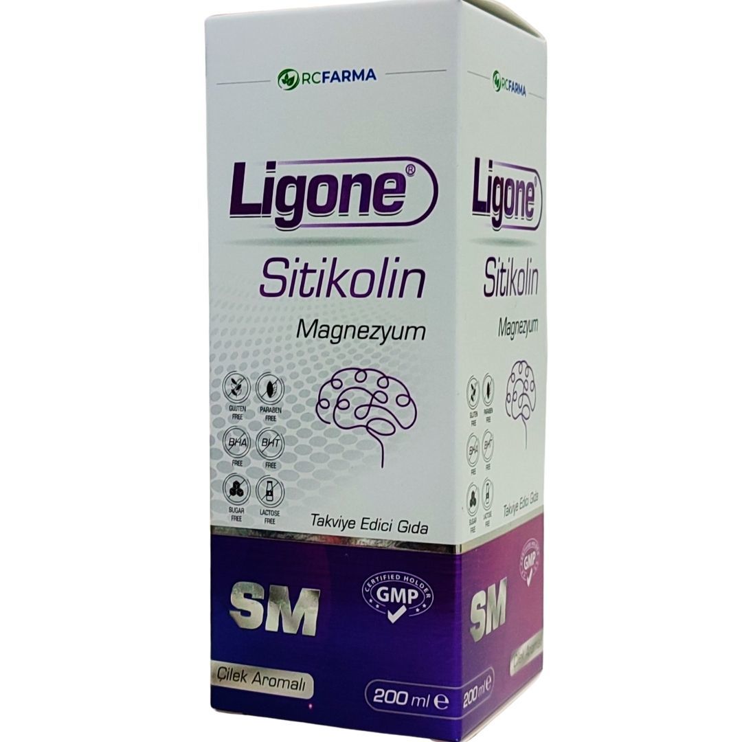 Ligone Sitikolin + Magnezyum Sitrat Şurup 200 ml