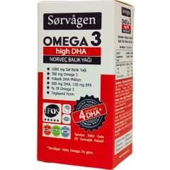 Sorvagen Omega 3 High DHA Norveç Balık Yağı 50 Kapsül