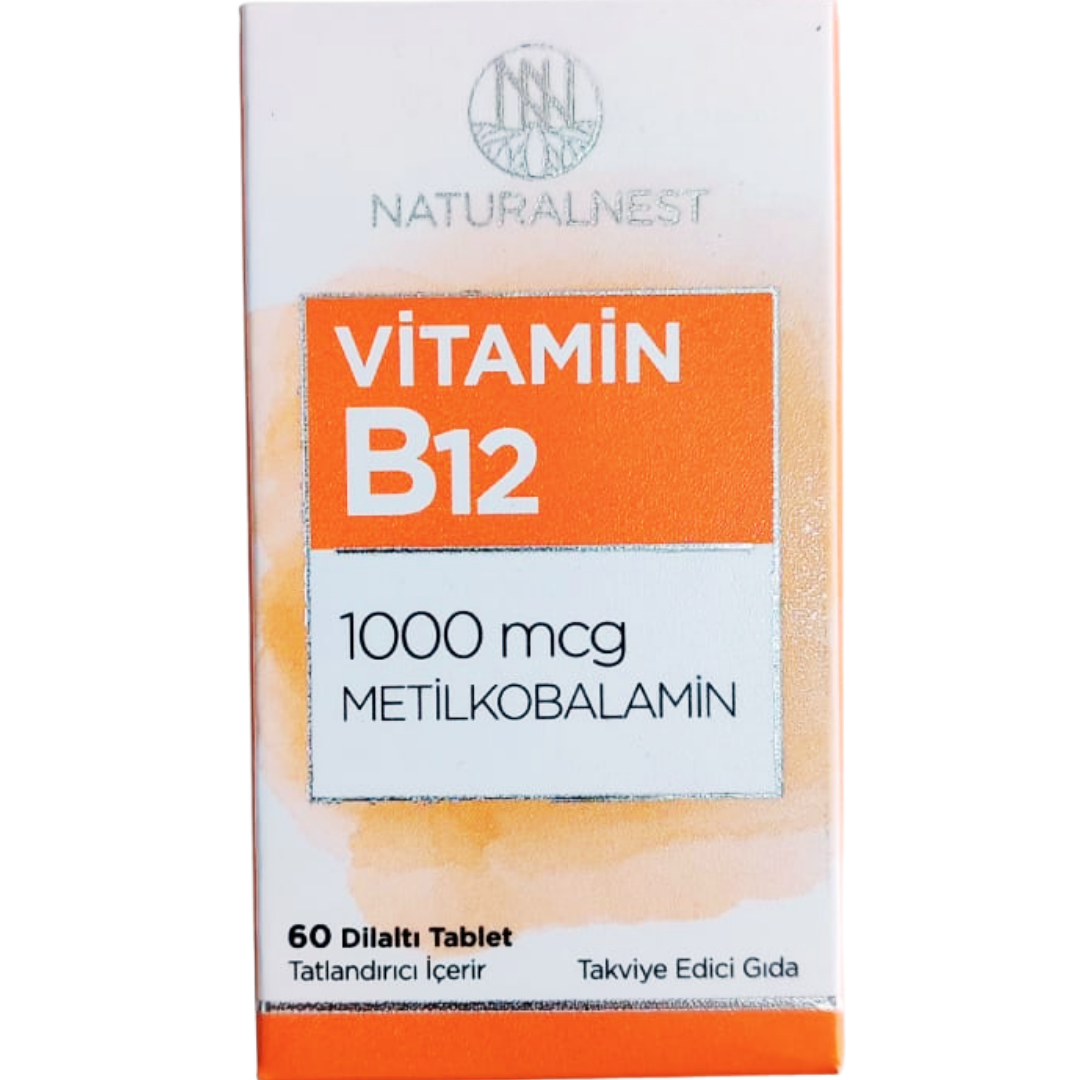 Naturalnest Vitamin B12 Metilkobalamin 1000 mcg 60 Dilaltı Tablet