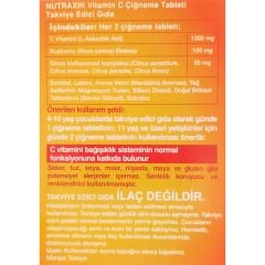 Nutraxin Vitals Vitamin-C 28 Çiğneme Tableti