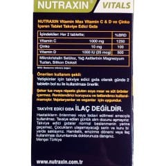 Nutraxin Vitamin Max C + D Zinc 60 Tablet