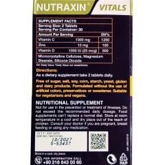 Nutraxin Vitamin Max C + D Zinc 60 Tablet