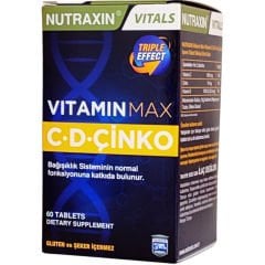 Nutraxin Vitamin Max C + D Zinc 60 Tablet
