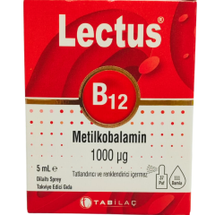 Lectus Metilkobalamin B12 Dil Altı Sprey 5 ml