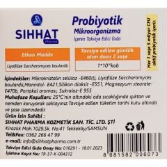 Sıhhat Pharma Probiyotik Mikroorganizma İçeren Takviye Edici Gıda 10 Şaşe
