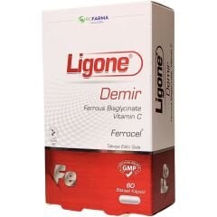 Ligone Demir Ferrous Bisgliycinate + Vitamin C 60 Kapsül