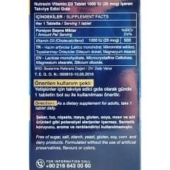 Nutraxin Vitamin D3 1000 IU 120 Tablet