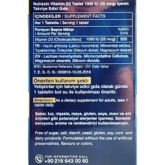 Nutraxin Vitamin D3 1000 IU 120 Tablet