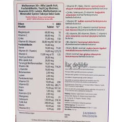 Vitabiotics Wellwoman 50+ Takviye Edici Gıda 30 Tablet