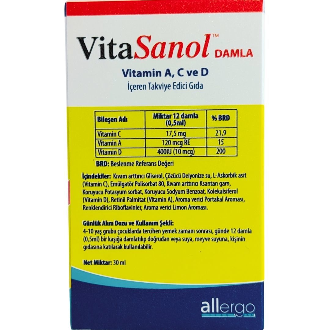 Vitasanol ACD3 Damla 30 ml Fiyatı Kullanımı Yorumları Satın Al ...