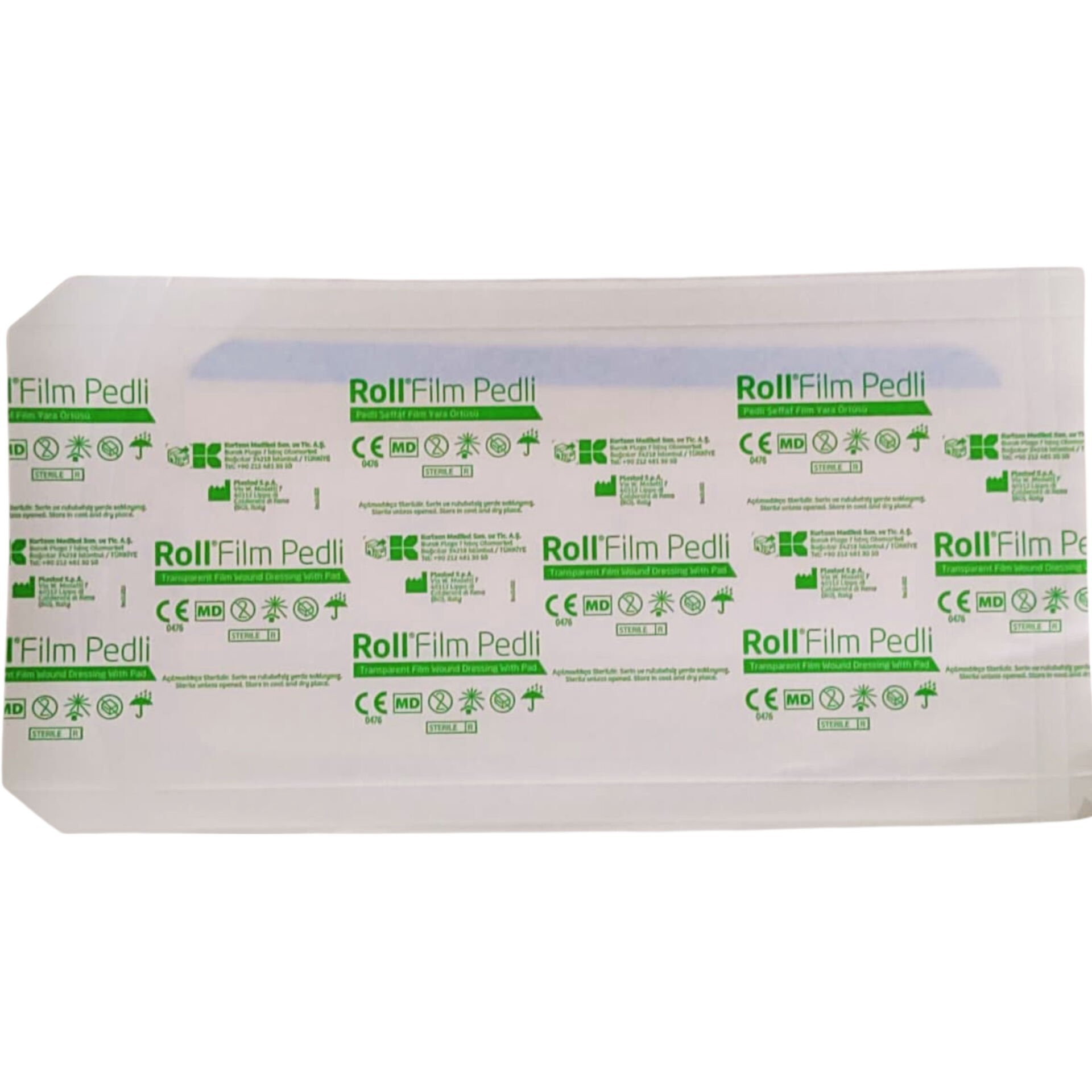 Roll Film Pedli Şeffaf Film Yara Örtüsü Hipoalerjenik 10 x 20 cm Tekli