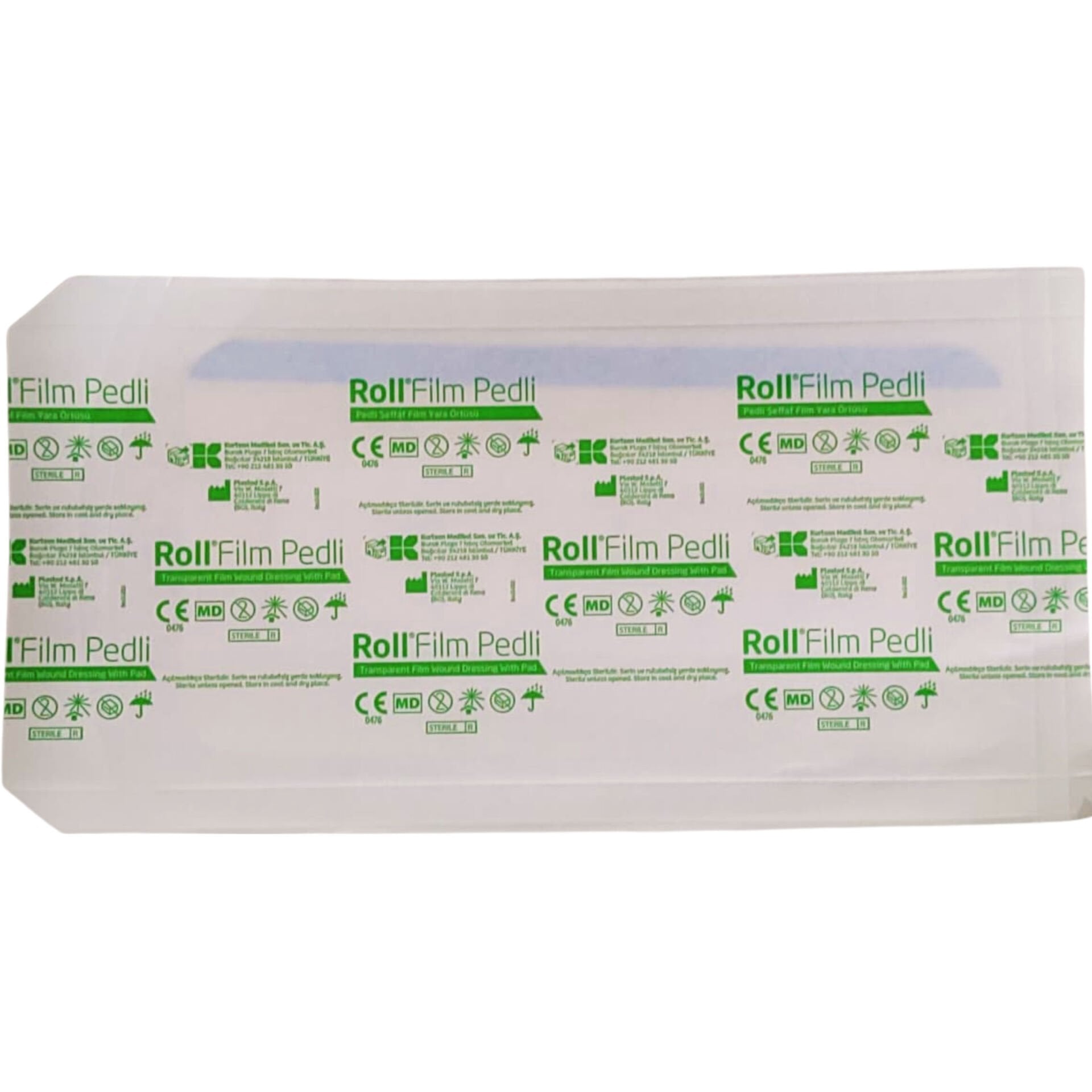 Roll Film Pedli Şeffaf Film Yara Örtüsü Hipoalerjenik 10 x 20 cm Tekli