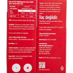 Natuwell B12 1000 ug Takviye Edici Gıda Dilaltı Sprey 5 ml - 33 puf