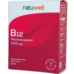Natuwell B12 1000 ug Takviye Edici Gıda Dilaltı Sprey 10 ml - 66 Puf