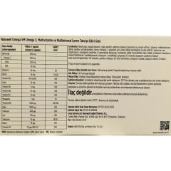 Natuwell Omega VM Omega-3 Multivitamin Multimineral 30 Yumuşak Kapsül