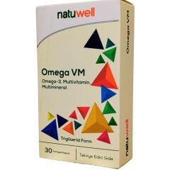 Natuwell Omega VM Omega-3 Multivitamin Multimineral 30 Yumuşak Kapsül