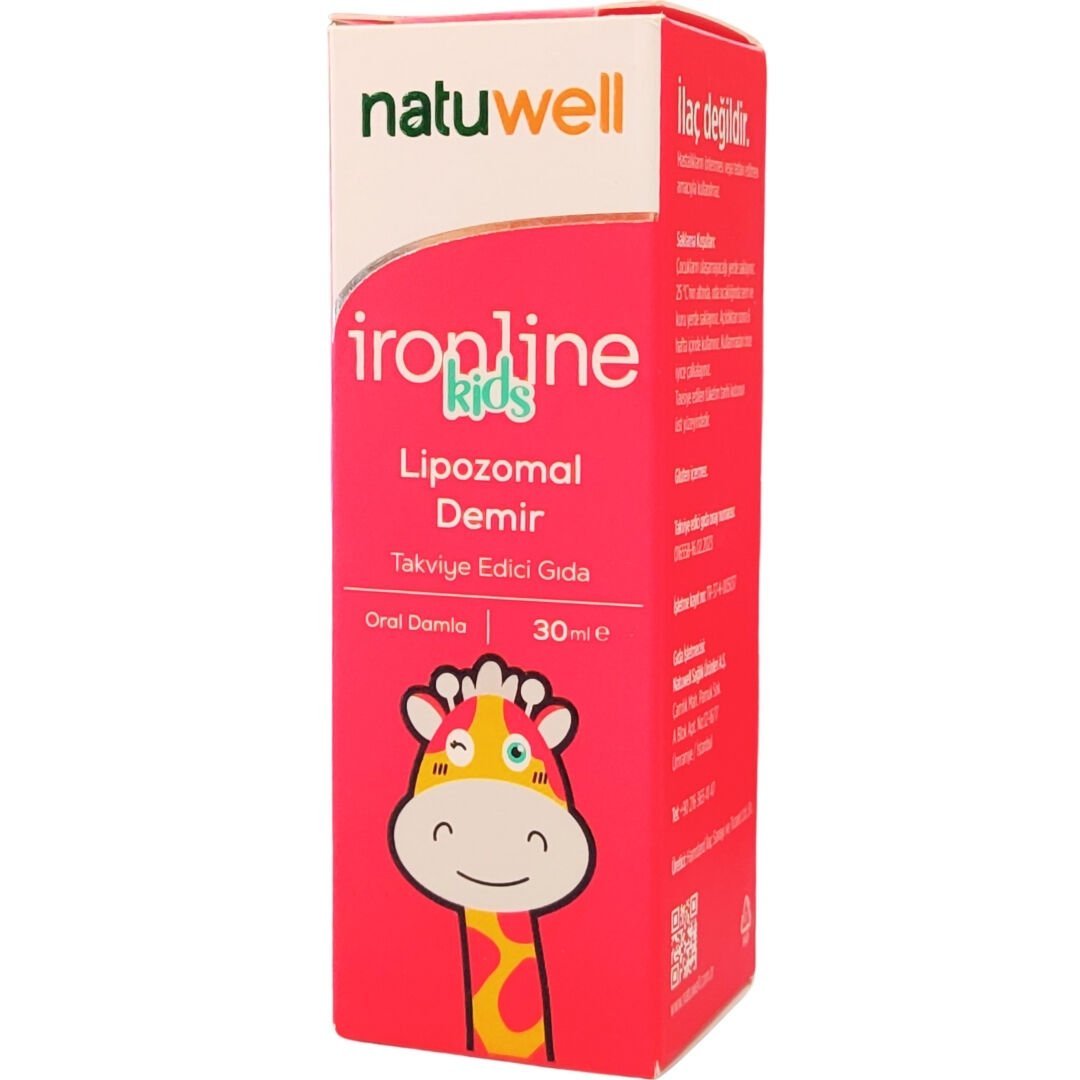 Natuwell Ironline Kids Lipozomal Demir İçeren Sıvı Takviye Edici Gıda 30 ml
