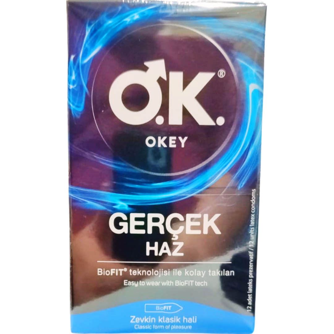 Okey Prezervatif Gerçek Haz 12'li
