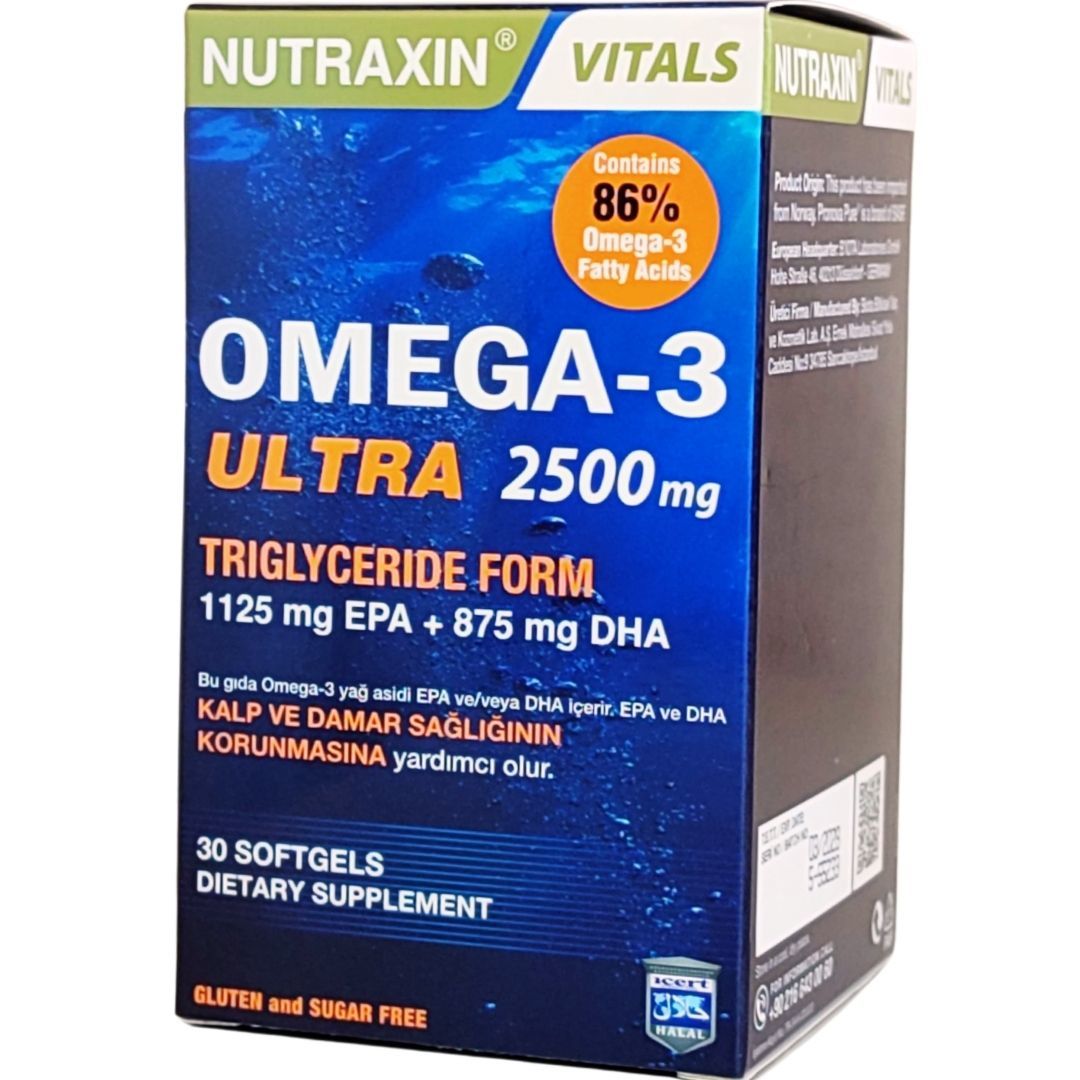 Nutraxin Vitals Omega-3 Ultra 2500 mg 30 Softgel