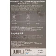 Haver Sindirim Enzim Kompleksi ve Vitamin B Kompleksi 60 Kapsül