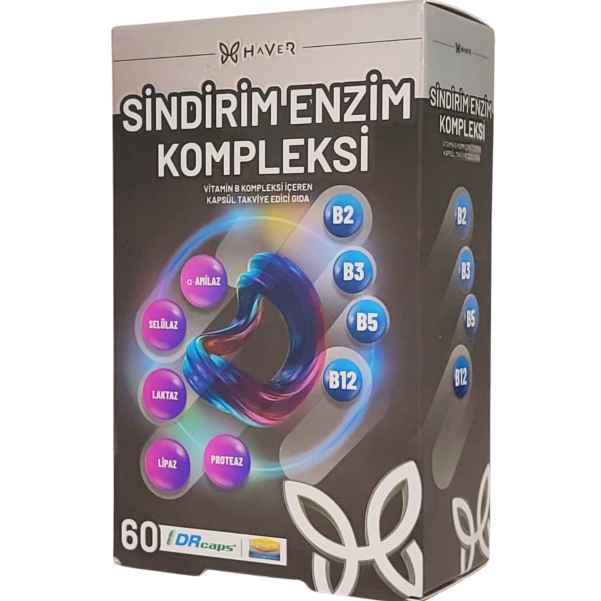 Haver Sindirim Enzim Kompleksi ve Vitamin B Kompleksi 60 Kapsül