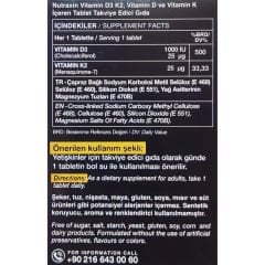 Nutraxin Vitamin D3K2 1000 IU 120 Tablet