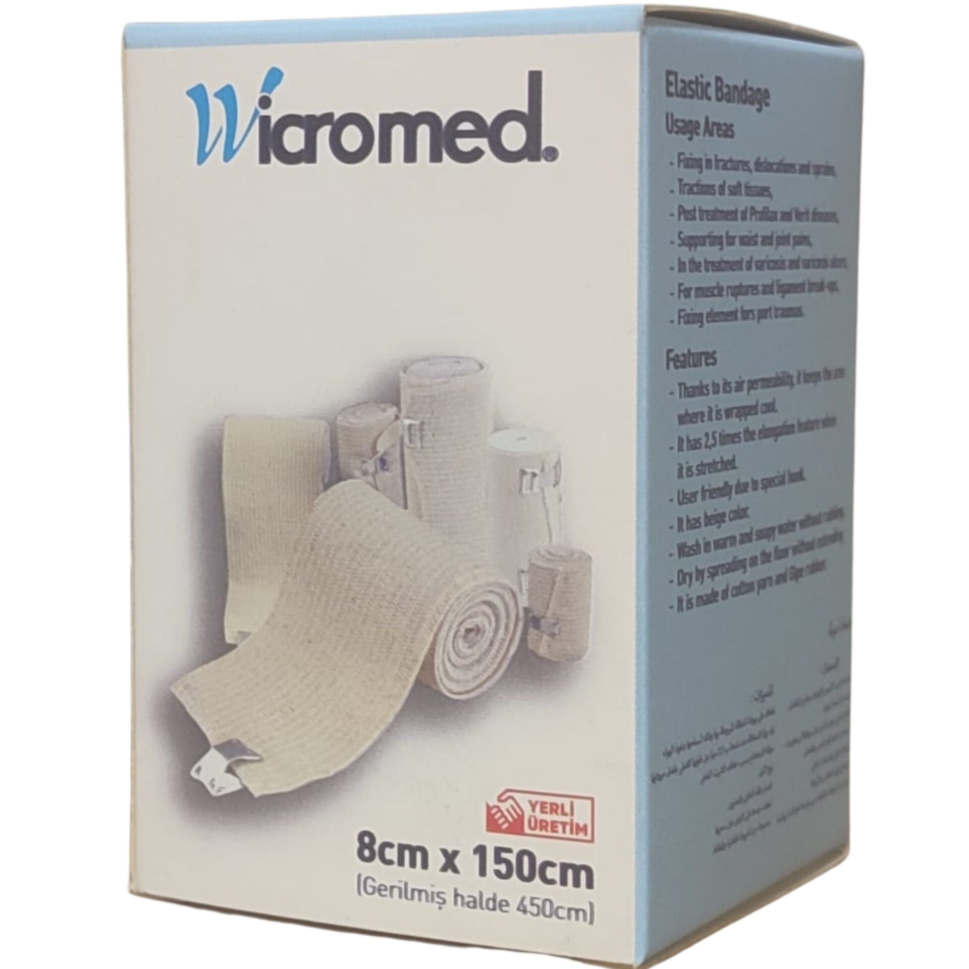 Wicromed Elastik Bandaj 8 cm x 150 cm