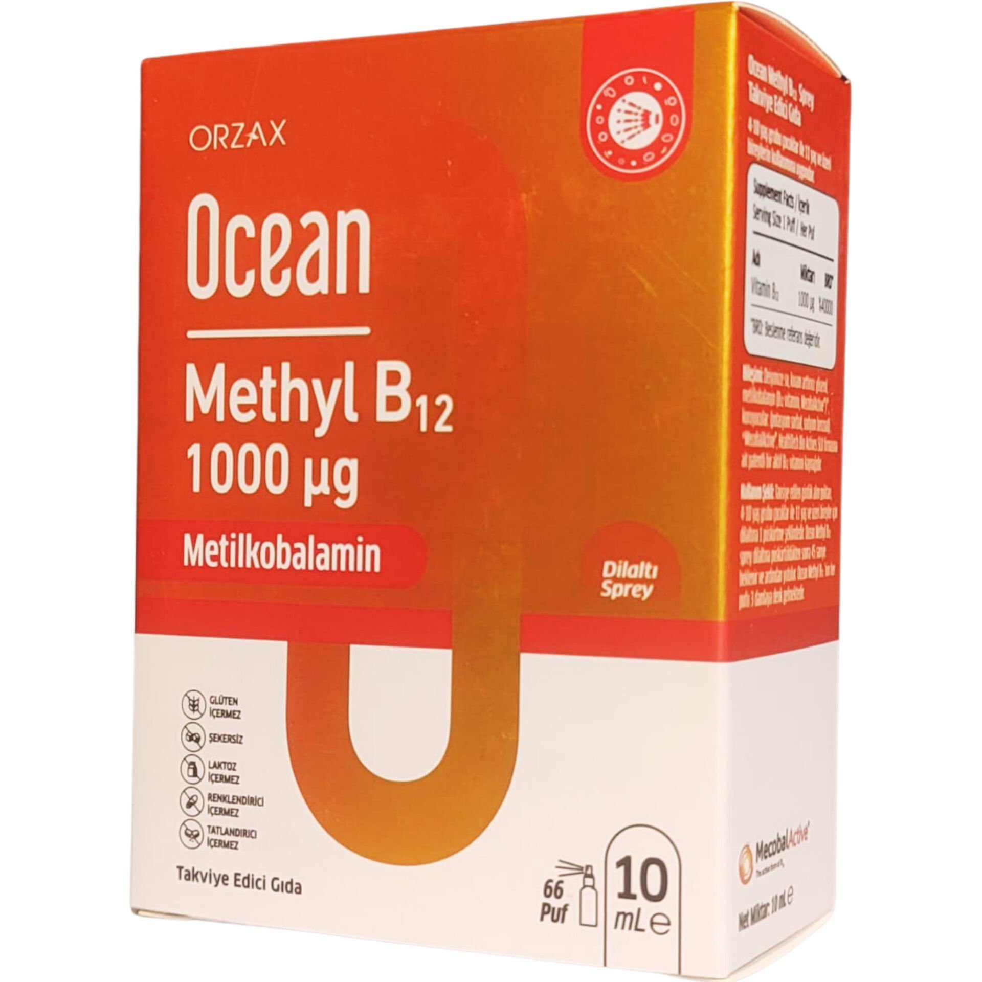 Ocean Methyl B12 Sprey 1000 mcg 10 ml