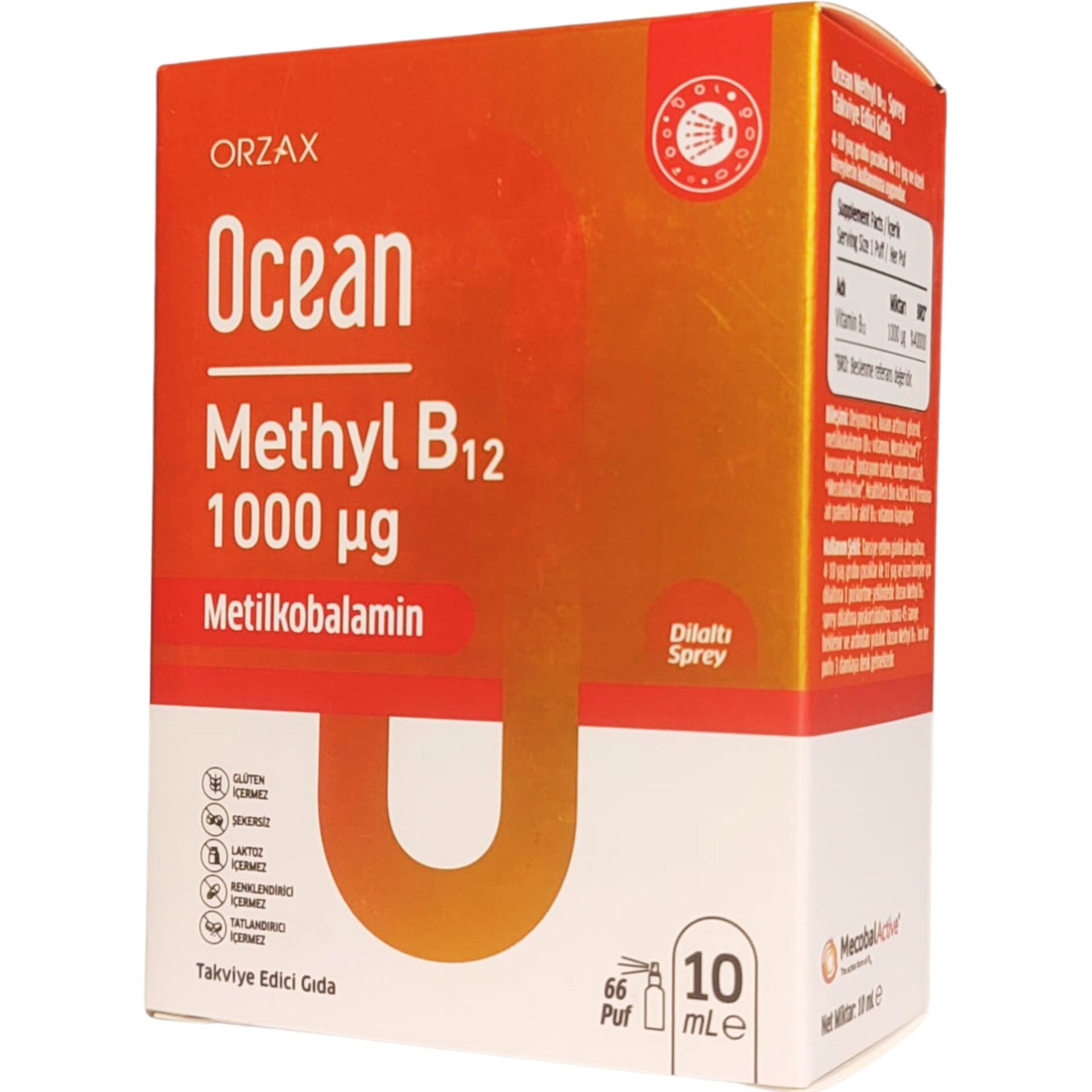 Ocean Methyl B12 Sprey 1000 mcg 10 ml
