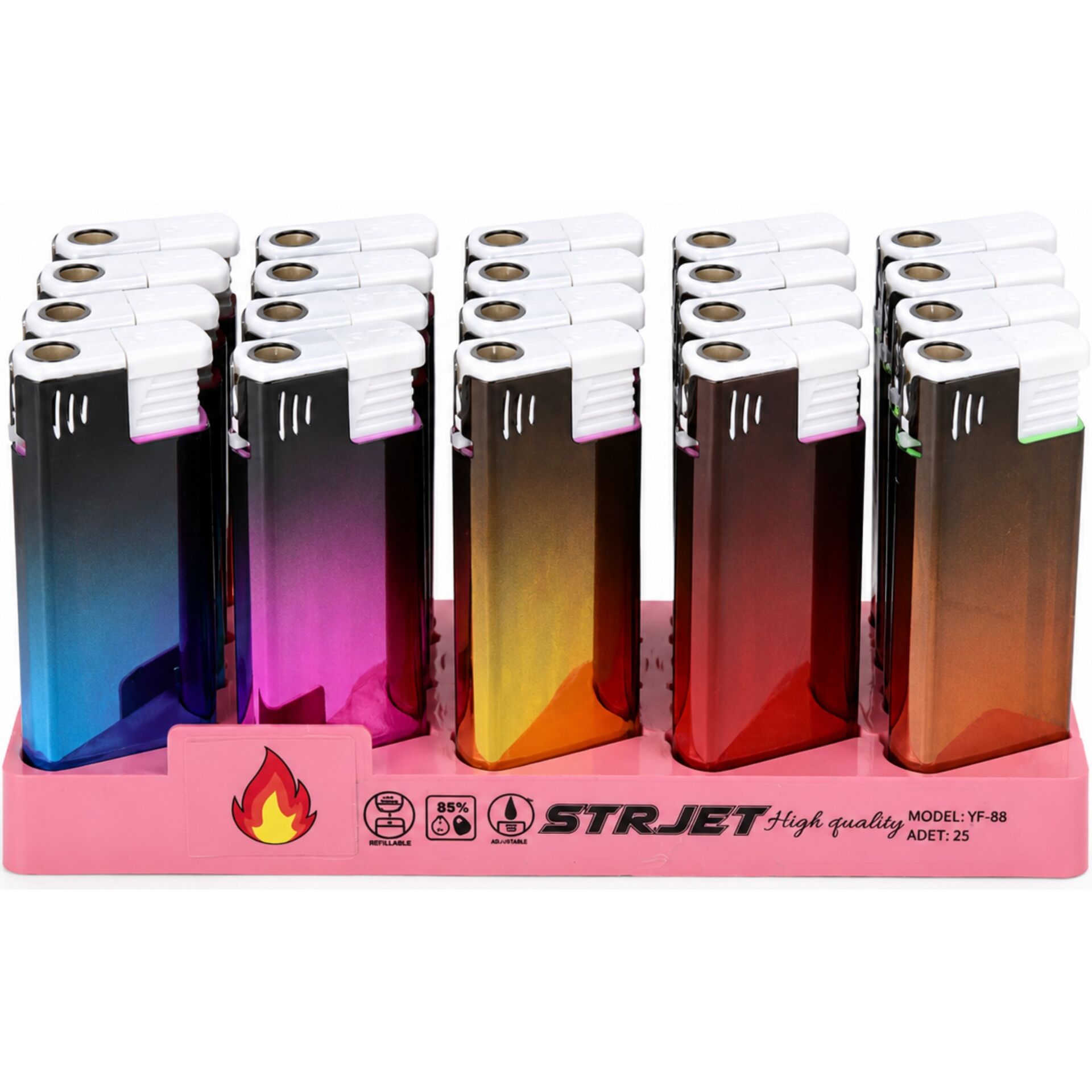 STR Jet Metal YF-88 Doldurulabilir Çakmak - 1 Adet