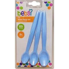 Bebsi 3’lü Mama Kaşığı Seti Mavi 6+ Ay