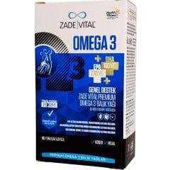 Zade Vital Omega 3 Balık Yağı Premium 45 Kapsül