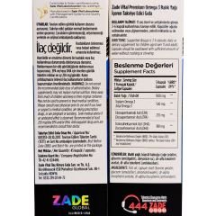 Zade Vital Omega 3 Balık Yağı Premium 45 Kapsül