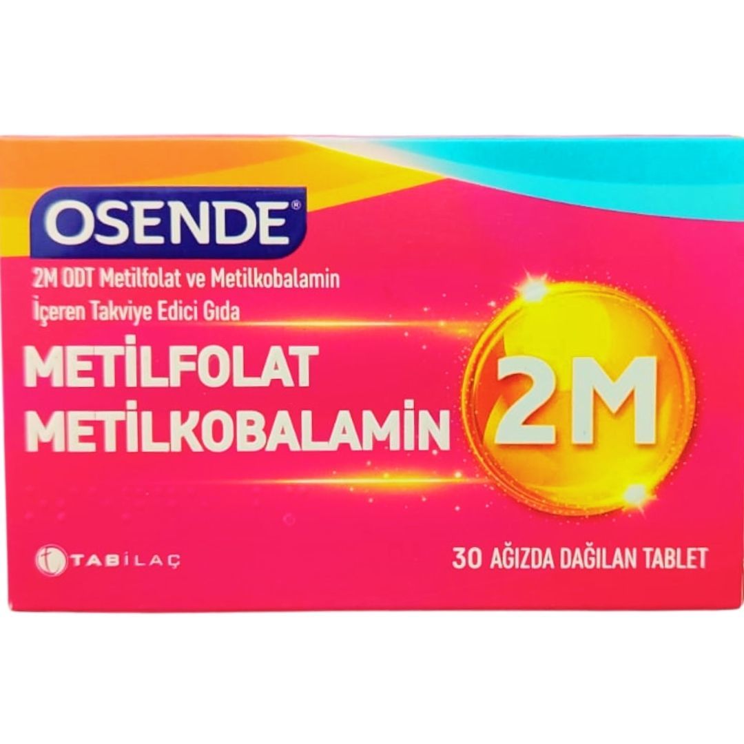 Osende 2M ODT Metilfolat & Metilkobalamin 30 Ağızda Dağılan Tablet