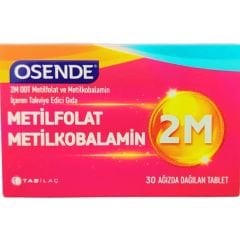 Osende 2M ODT Metilfolat & Metilkobalamin 30 Ağızda Dağılan Tablet