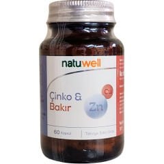 Natuwell Çinko - Bakır Takviye Edici Gıda 60 Kapsül