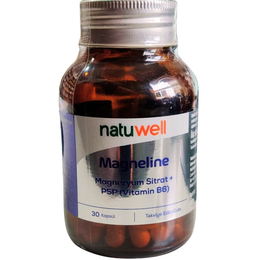 Natuwell Magneline Magnezyum Sitrat P5P - Vitamin B6 30 Kapsül