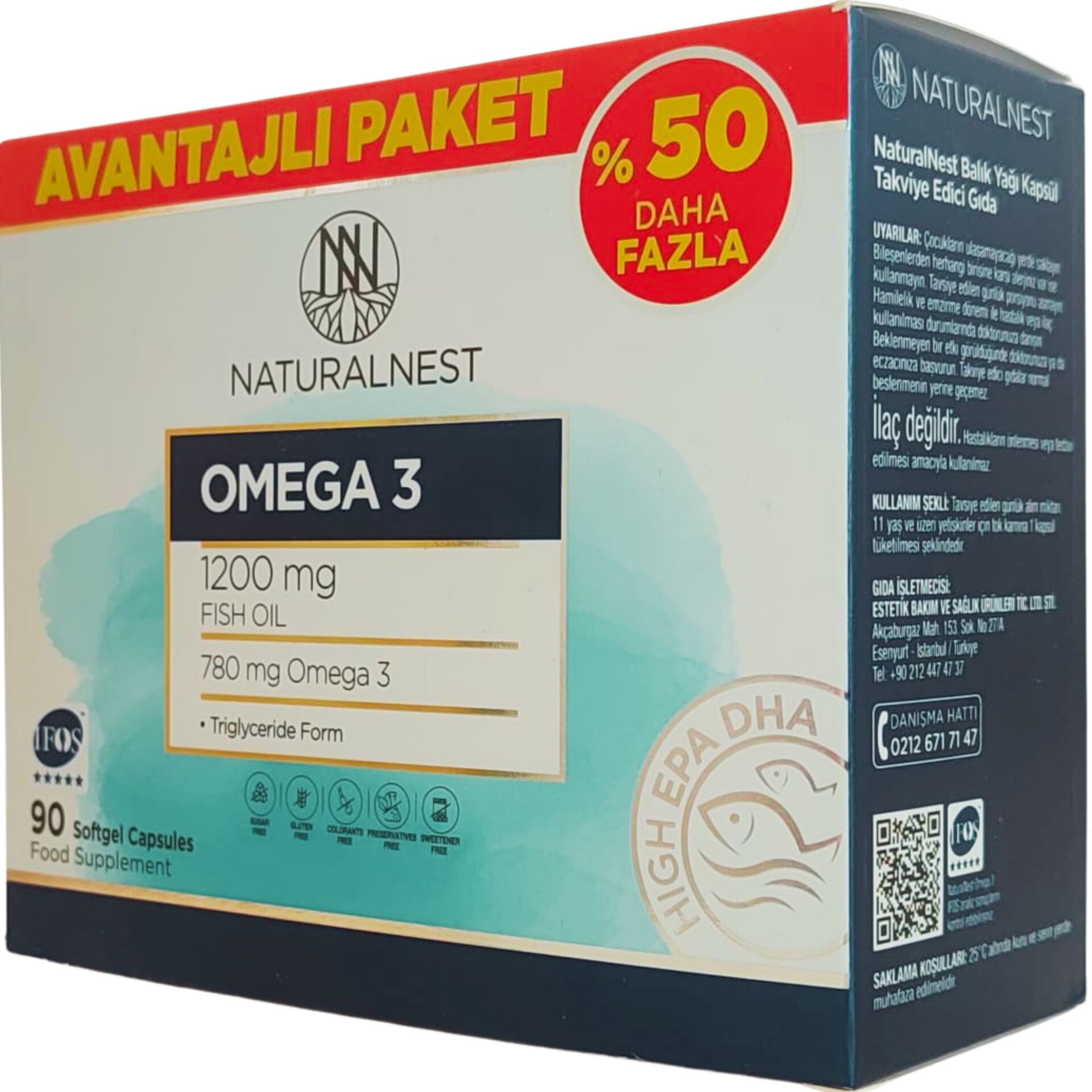 Naturalnest Omega 3 Avantajlı Paket 90 Kapsül