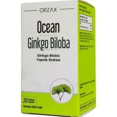 Orzax Ocean Ginkgo Biloba Takviye Edici Gıda 30 Bitkisel Kapsül