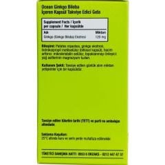 Orzax Ocean Ginkgo Biloba Takviye Edici Gıda 30 Bitkisel Kapsül