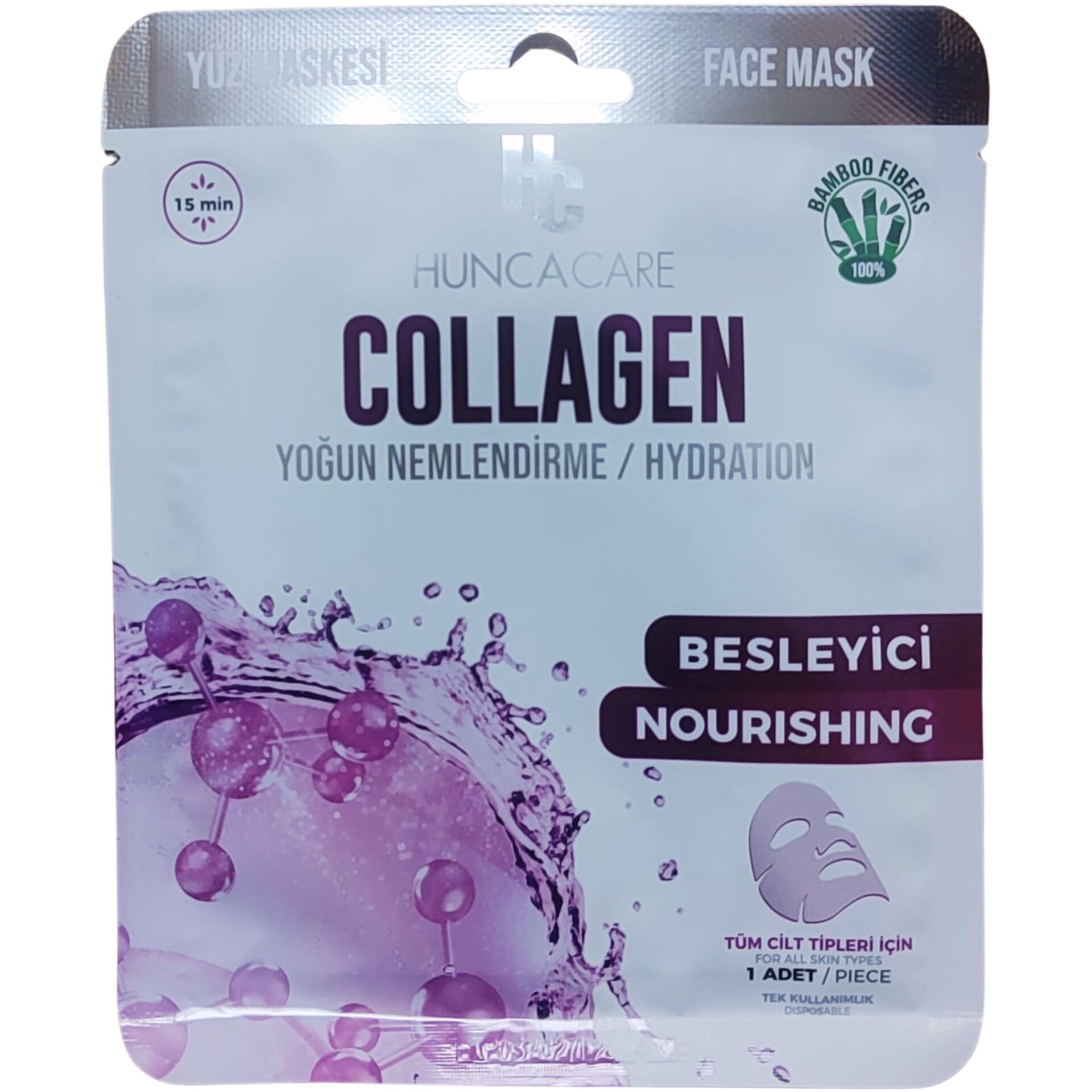 Hunca Care Collagen Kağıt Yüz Maske Yoğun Nemlendirme Hydration
